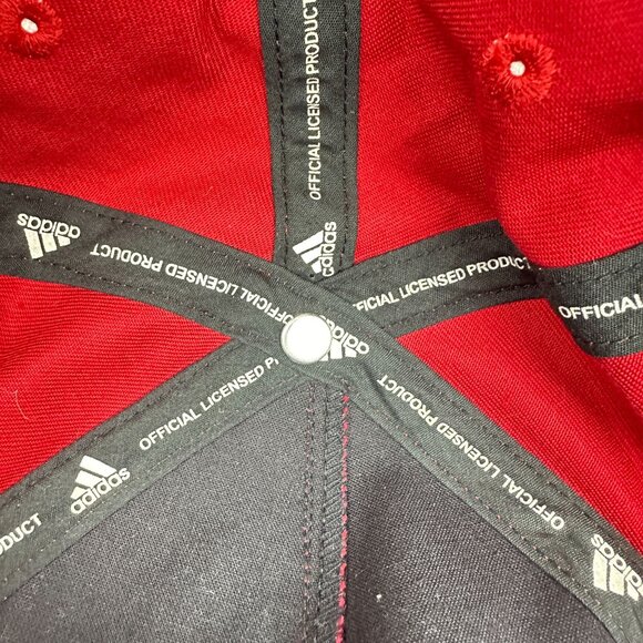 Adidas UEFA EURO 2008 Suisse Switzerland Red Baseball Cap Adjustable Hat Striped - Picture 6 of 16